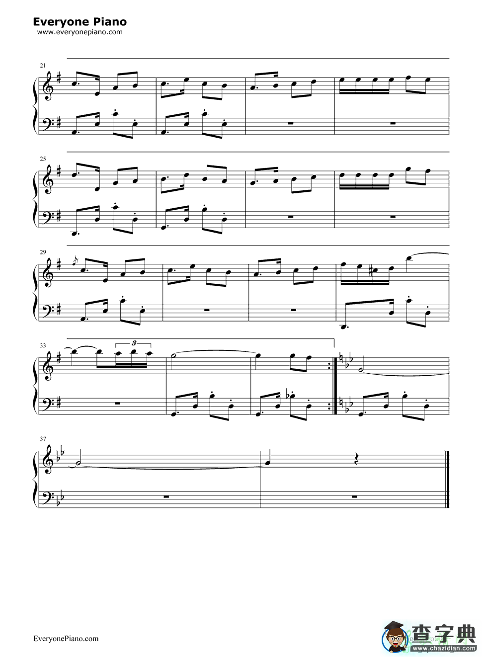 哈巴涅拉舞曲钢琴谱哈巴涅拉舞曲钢琴简谱