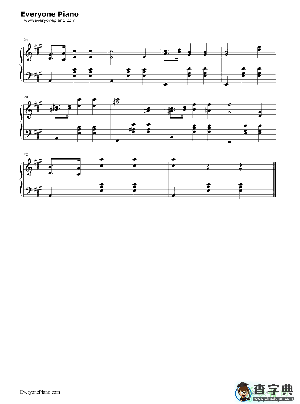 前奏曲钢琴谱prelude钢琴简谱