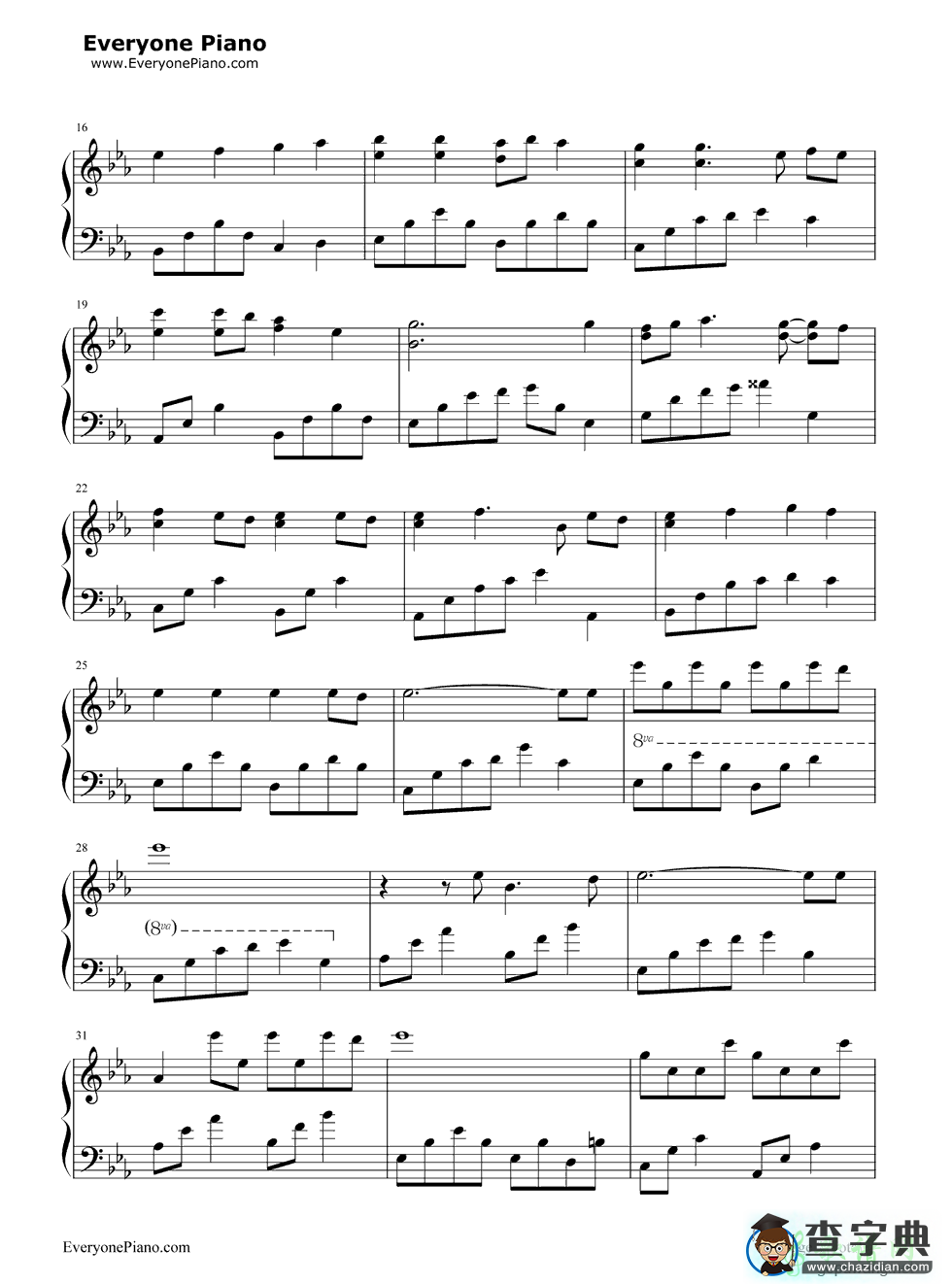 第105天钢琴谱pianoboy