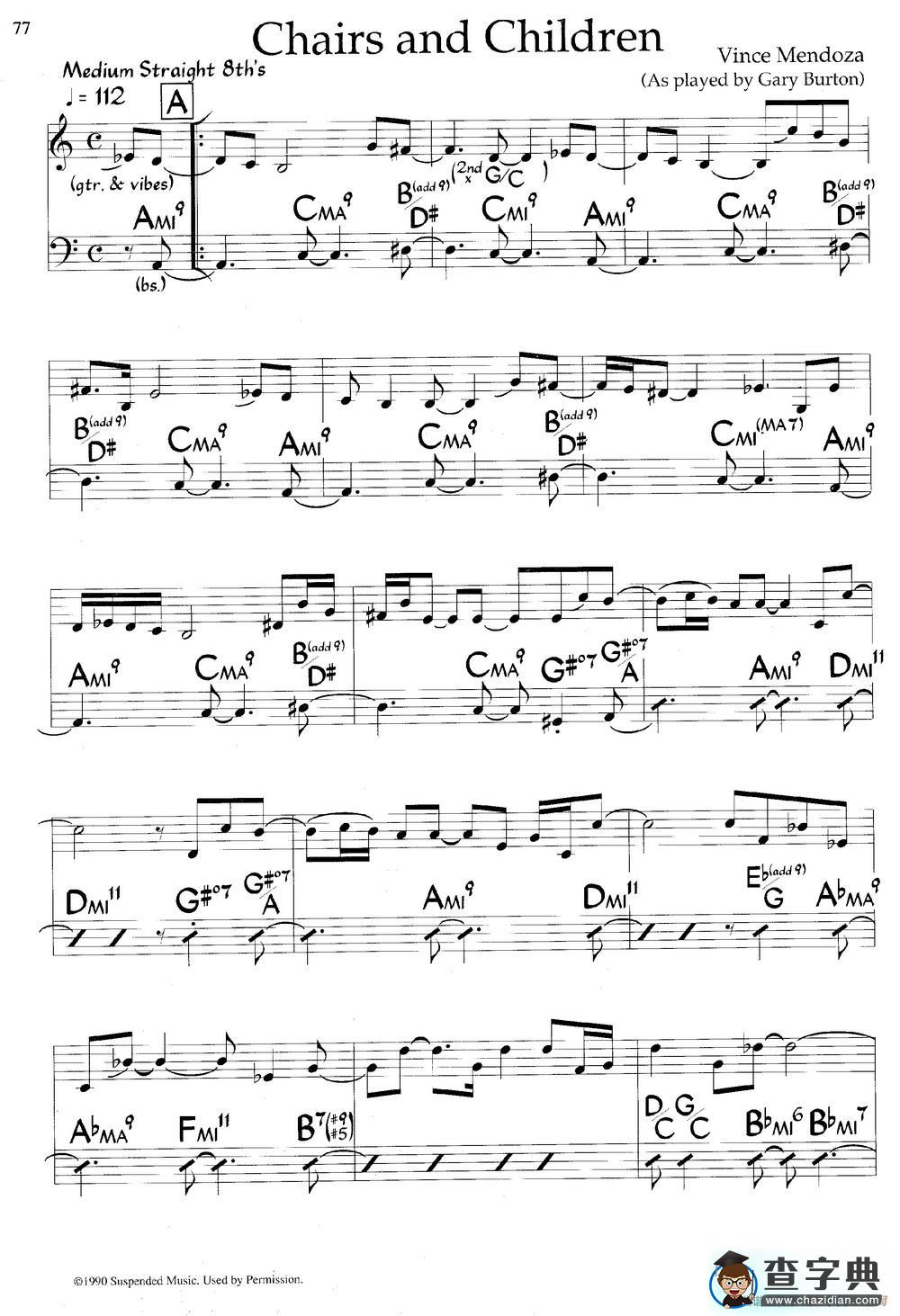 Chairs and Children（爵士钢琴曲）钢琴谱