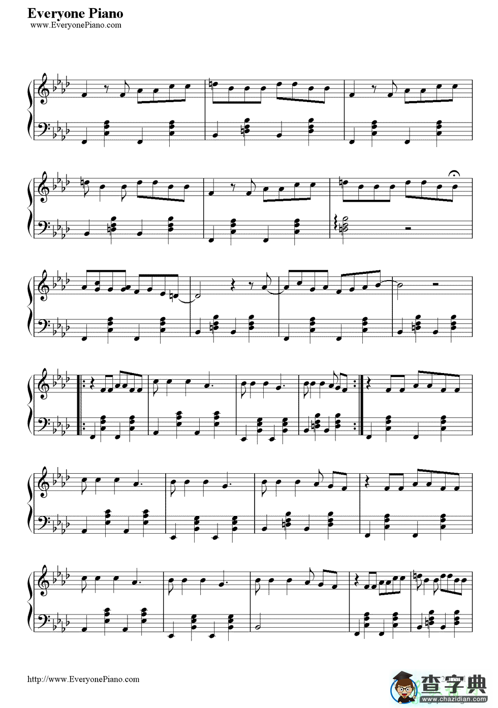 Mad World钢琴谱_电影《死亡幻觉》主题曲钢琴谱