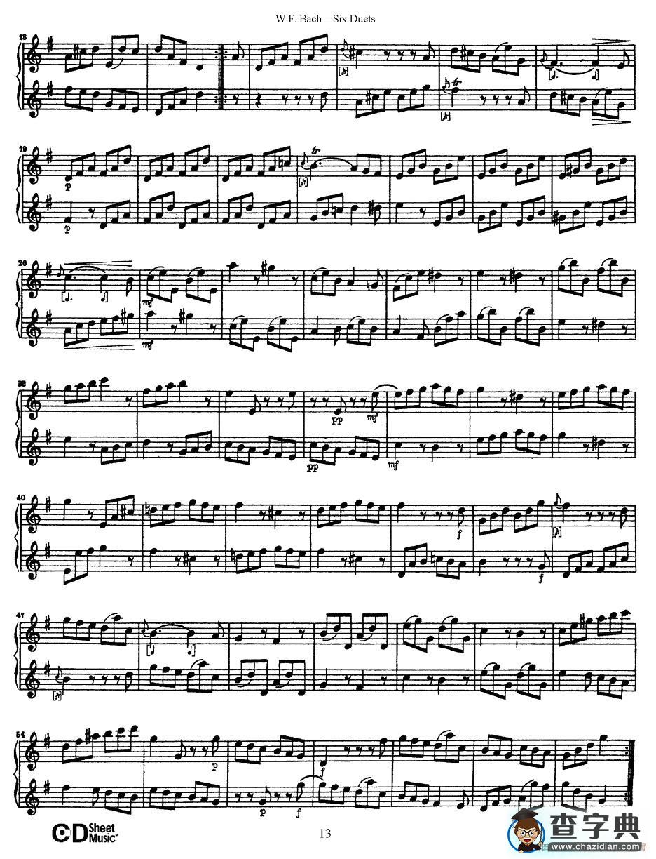 Six Duets（6首二重奏）（2）萨克斯谱