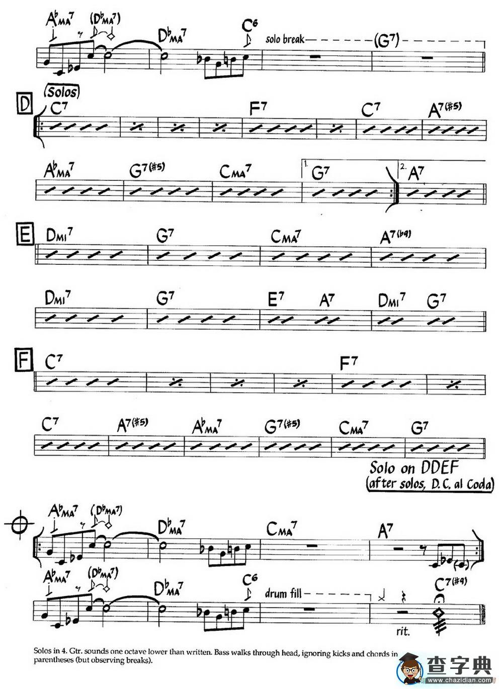 Unit Seven（爵士钢琴曲）钢琴谱
