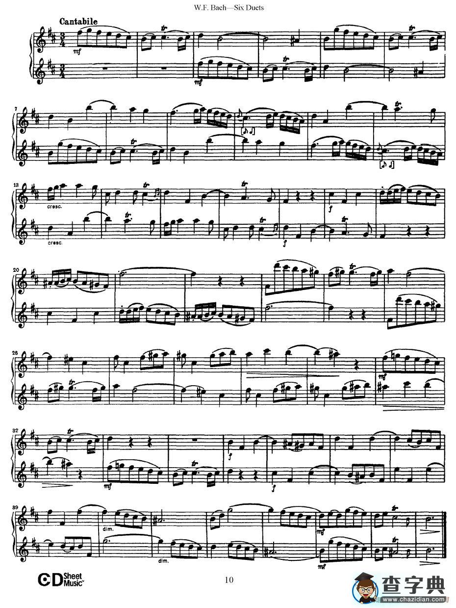 Six Duets（6首二重奏）（2）萨克斯谱