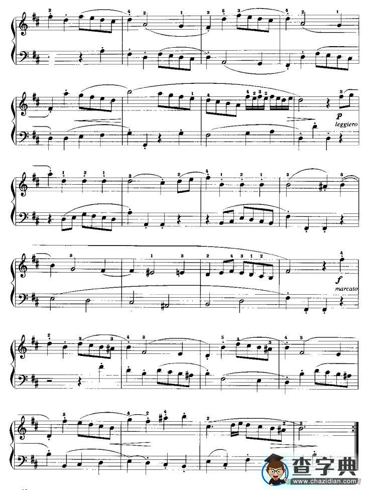 布列舞曲（W·F·巴赫作曲版）手风琴谱/简谱