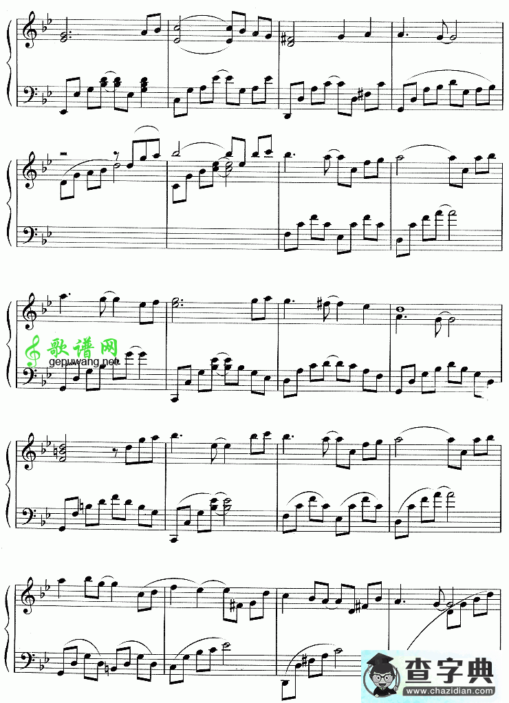 从开始到现在钢琴谱 韩剧《冬日恋歌》主题曲