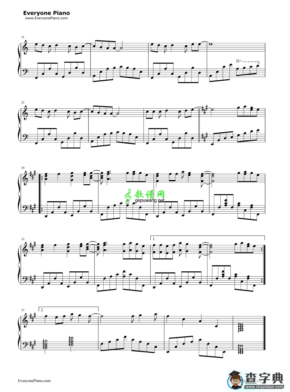 Take Me Higher钢琴谱Victory six迪迦奥特曼主题曲钢琴简谱