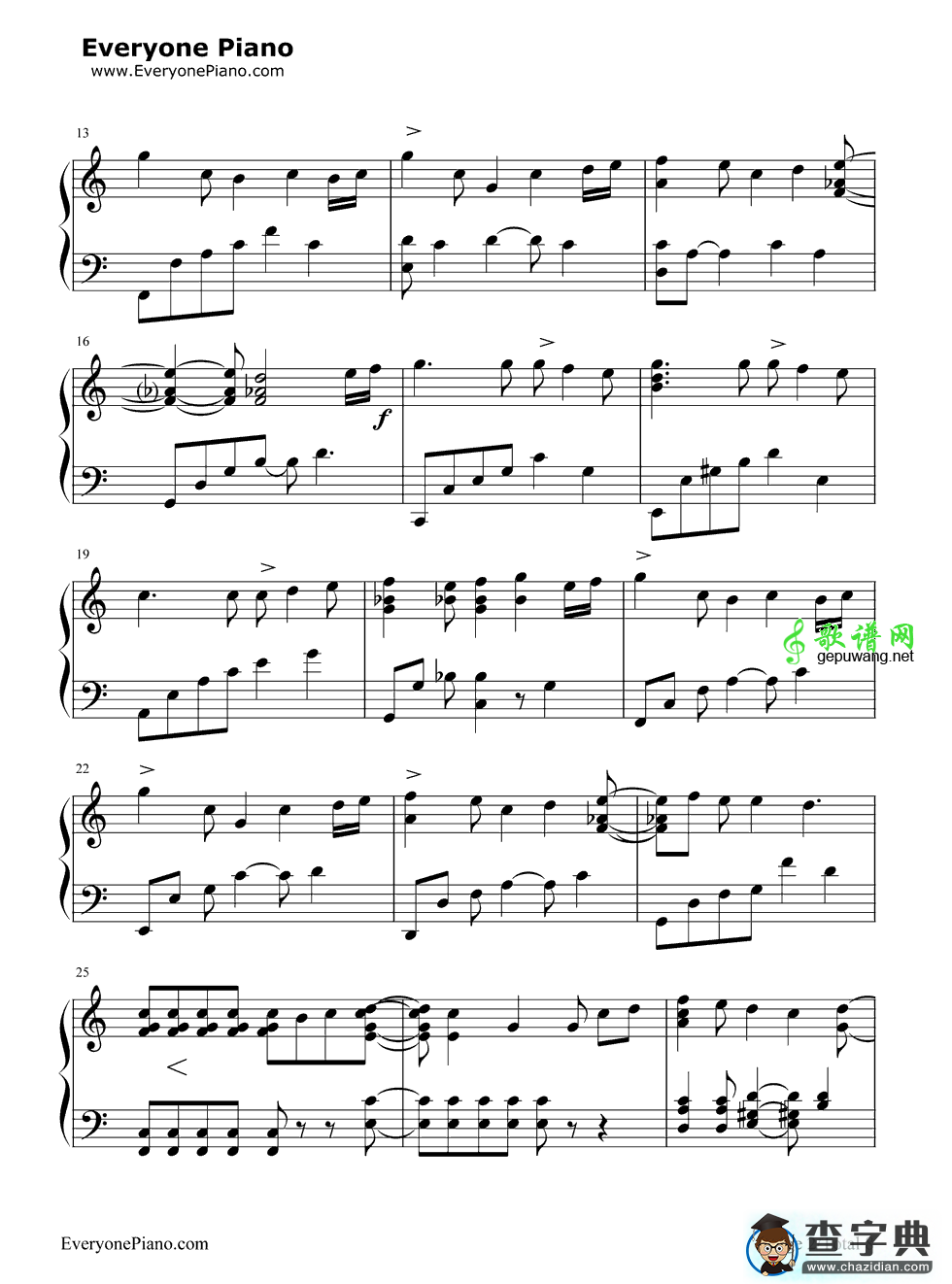 小星星幻想曲钢琴谱_V.K克