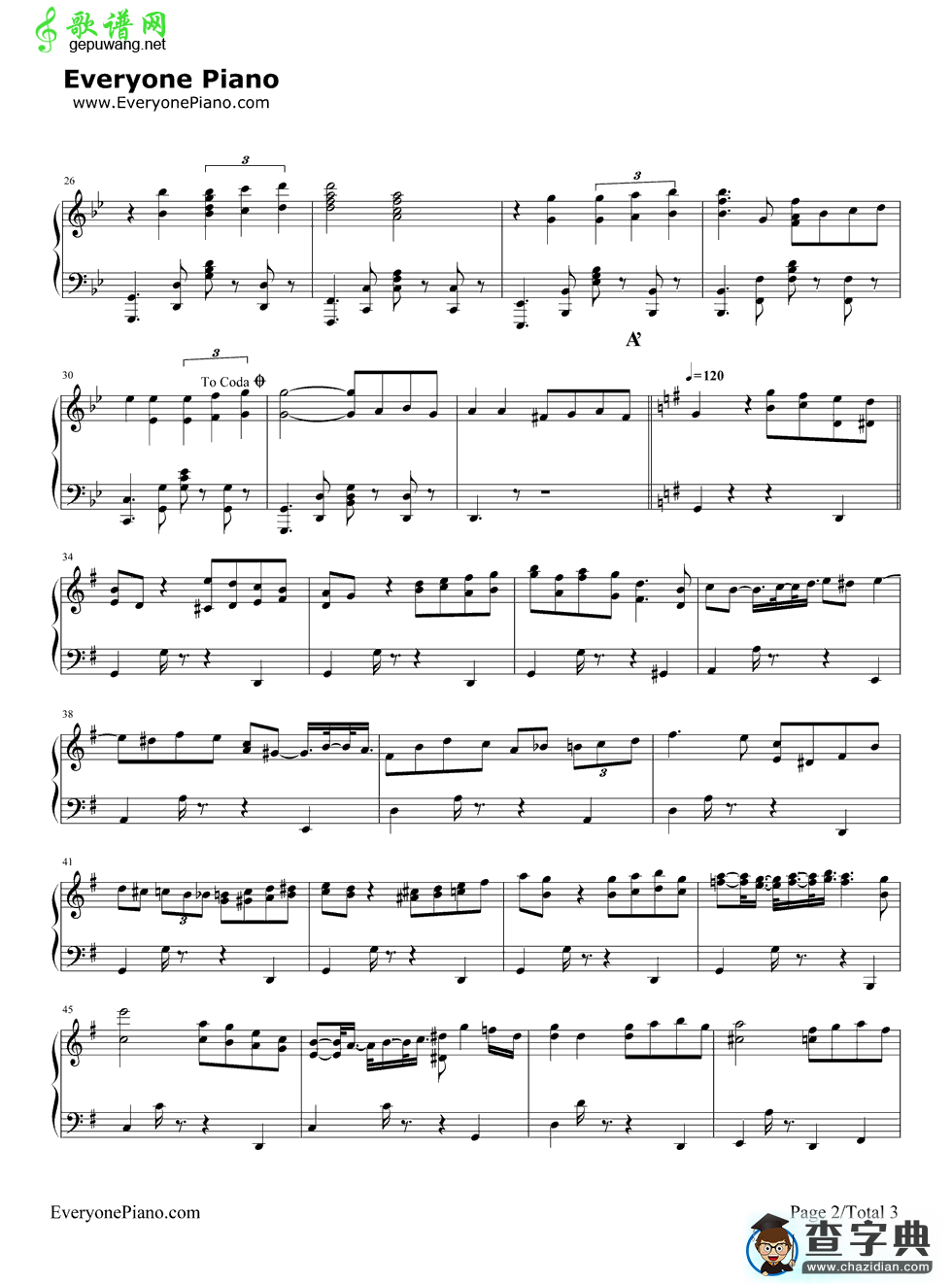 Por una Cabeza钢琴谱_Carlos Gardel