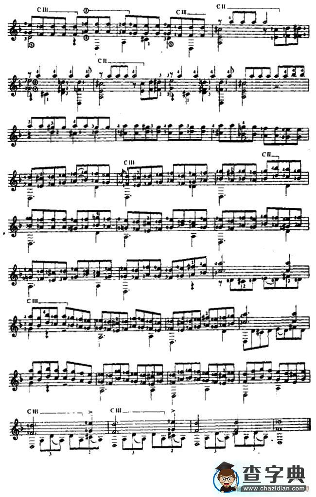 费尔南多·索尔 古典吉他练习曲 No.13（Op.6  No.9）吉他谱