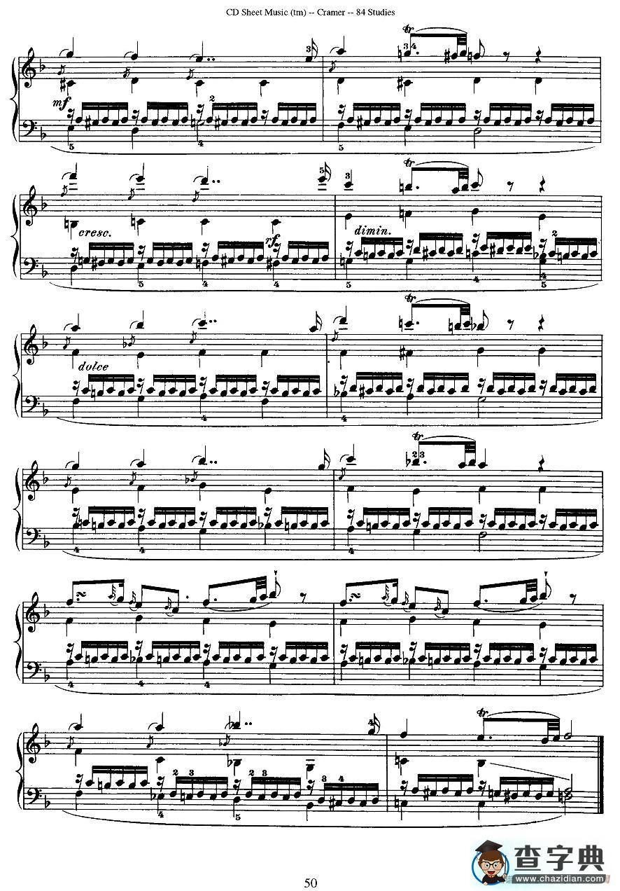 Cramer - 84 exercices（21—25）（克拉莫84首钢琴练习曲）钢琴谱
