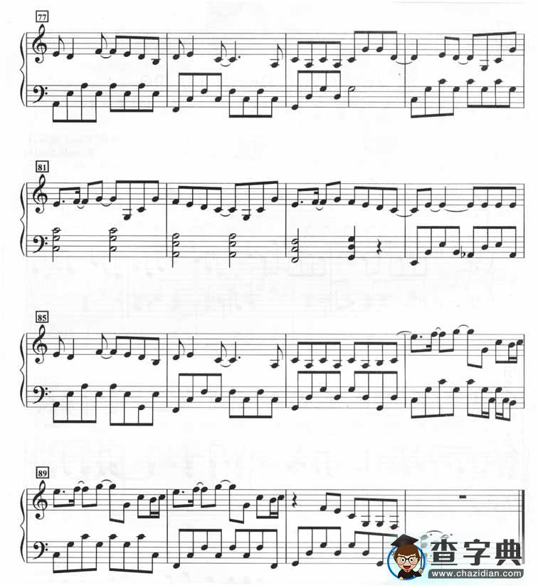 热带雨林钢琴谱