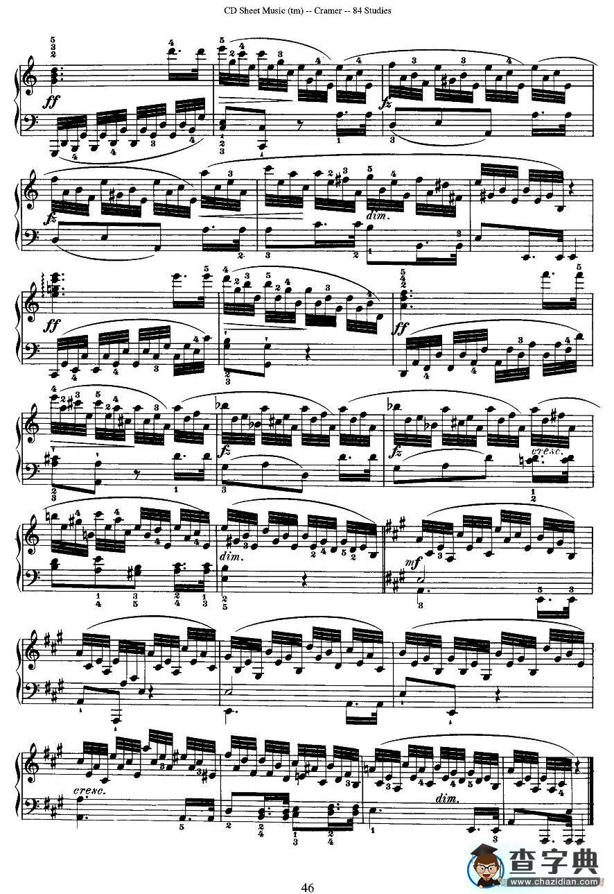 Cramer - 84 exercices（21—25）（克拉莫84首钢琴练习曲）钢琴谱
