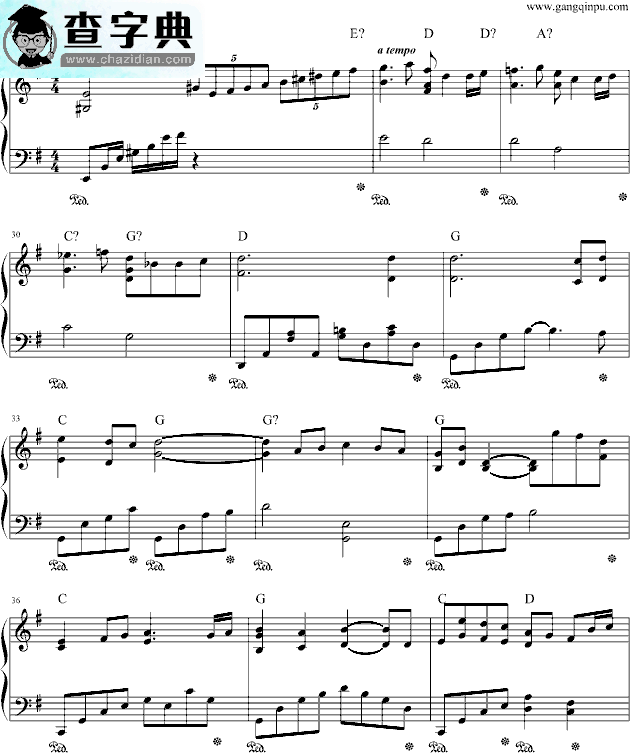 入殓师（memory)钢琴谱