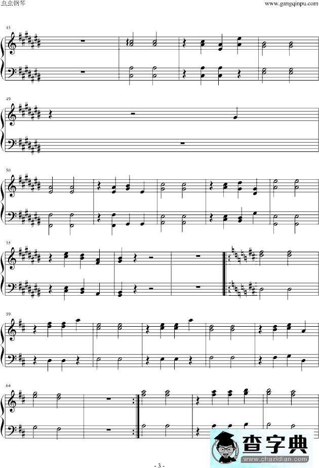 逝纸插曲钢琴谱