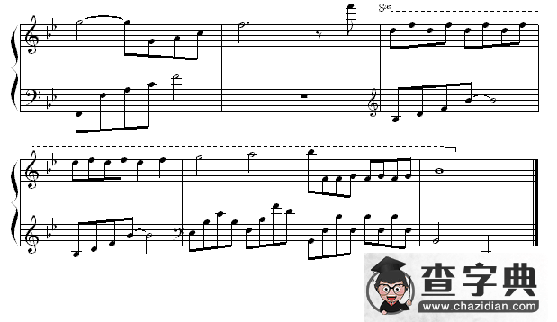 彩虹之上 （美国电影《绿野仙踪》选曲）钢琴谱