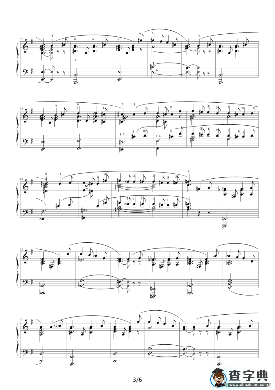 G大调夜曲，Op.37,No.2（肖邦第12号夜曲）钢琴谱