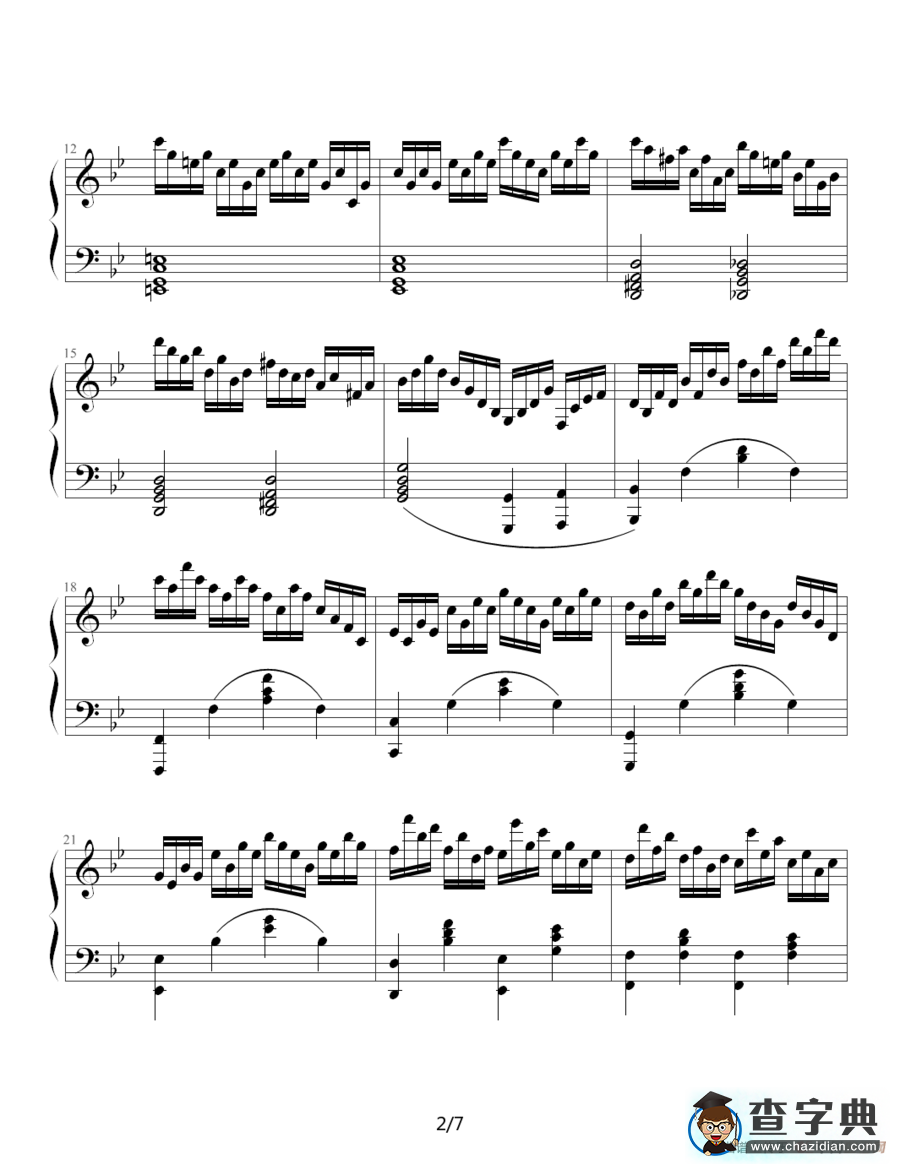 练习曲NO.14钢琴谱