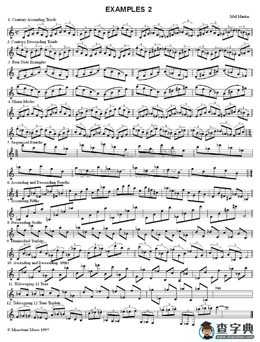 EXAMPLES（爵士乐练习曲2首）萨克斯谱