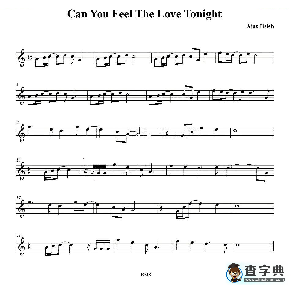 can you feel the love tonight萨克斯谱