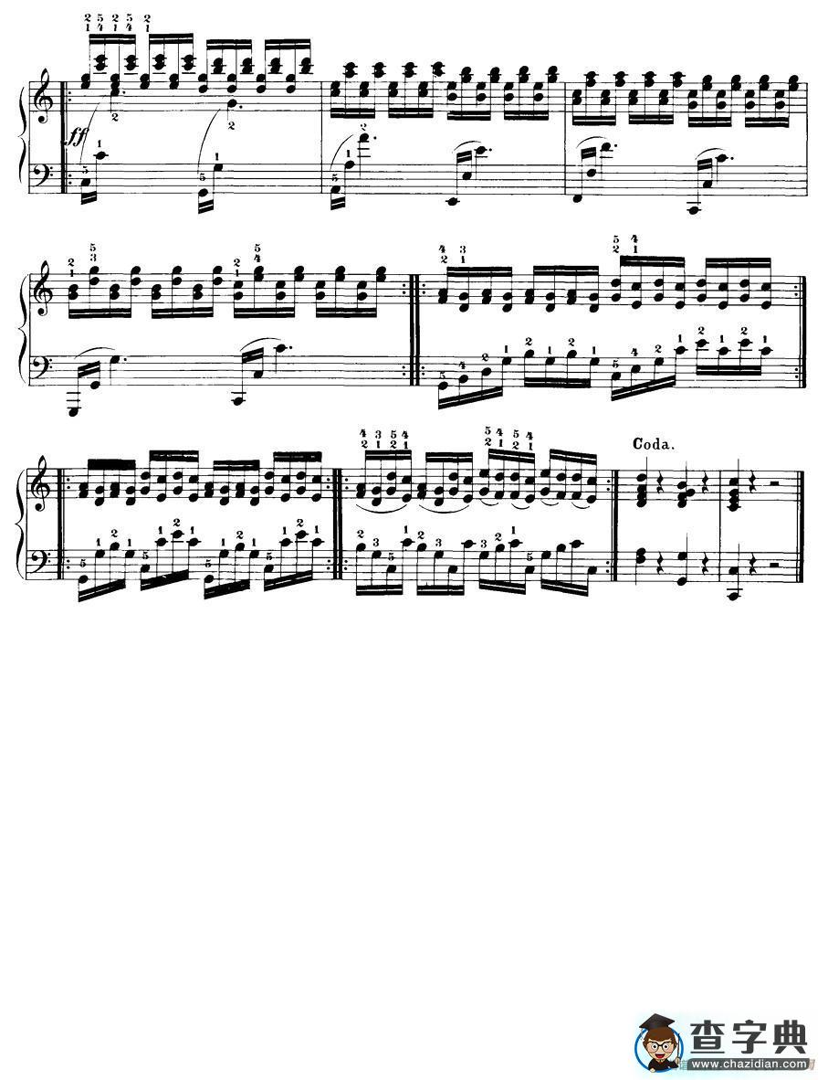 Czerny - 40 Daily Exerci Op.337（16—20）（40首日常训练曲）钢琴谱