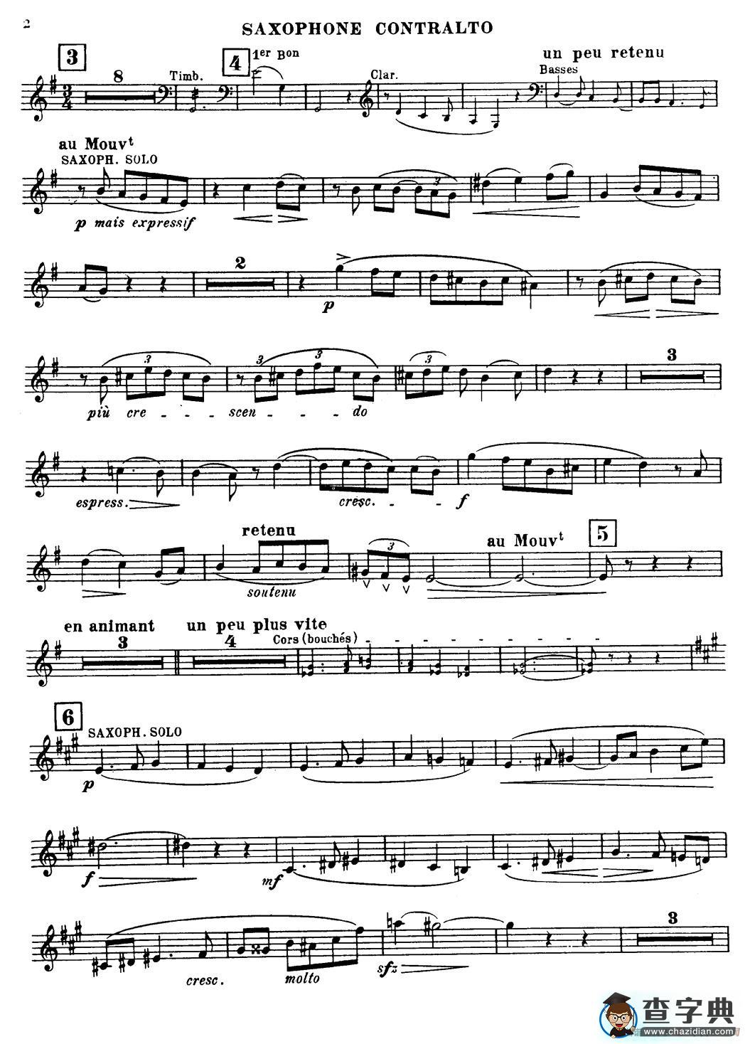 Choral vari Op.55萨克斯谱