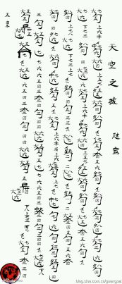 天空之城（古琴减字谱）简谱
