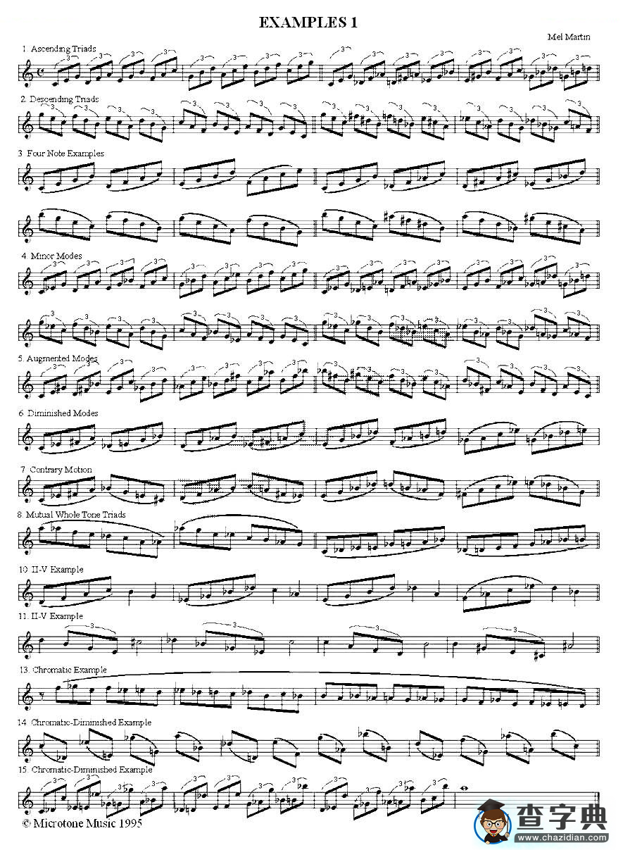 EXAMPLES（爵士乐练习曲2首）萨克斯谱