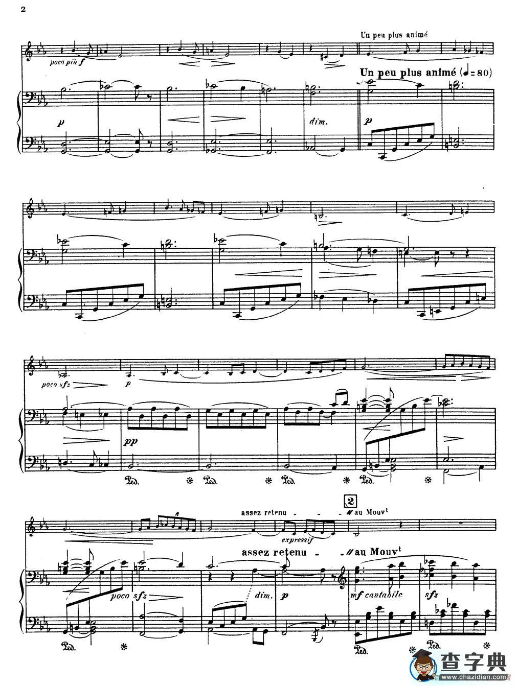 Choral vari Op.55（萨克斯+钢琴伴奏）萨克斯谱