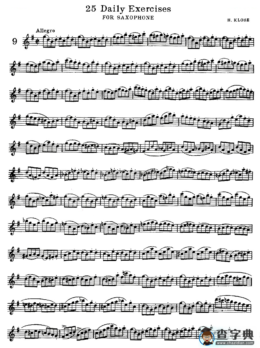 25 Daily Exercises 之9萨克斯谱