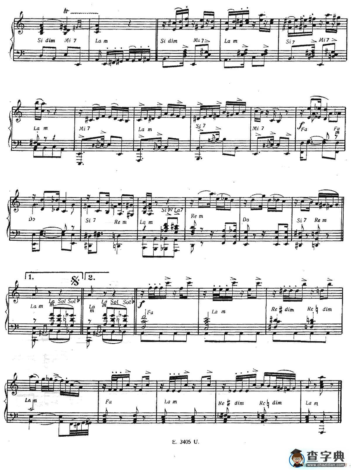 Piazzolla合集：11、Bando手风琴谱/简谱