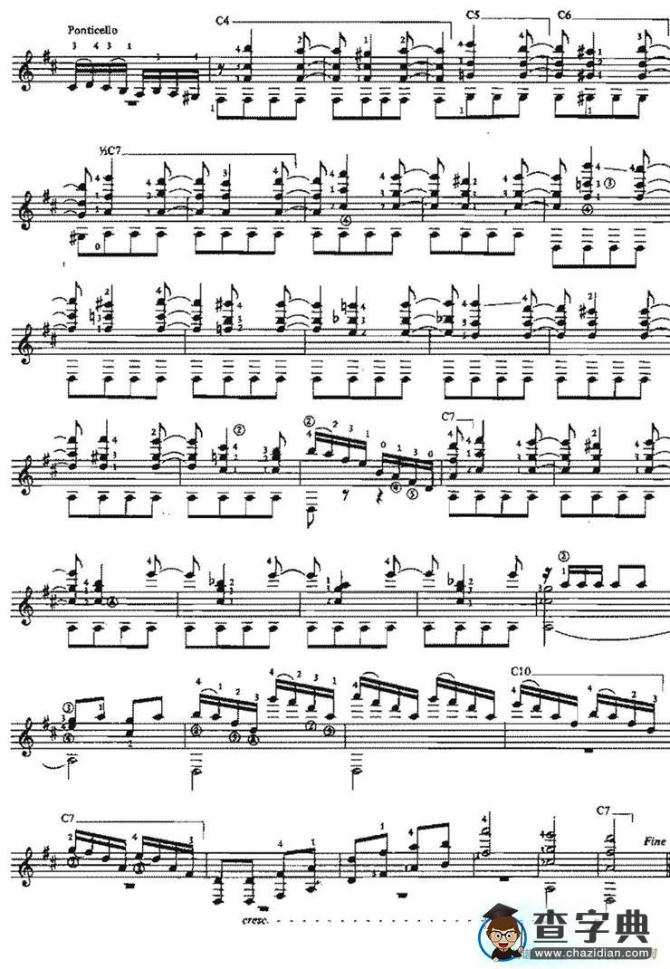 Alegro Sinfonico（古典吉他）吉他谱