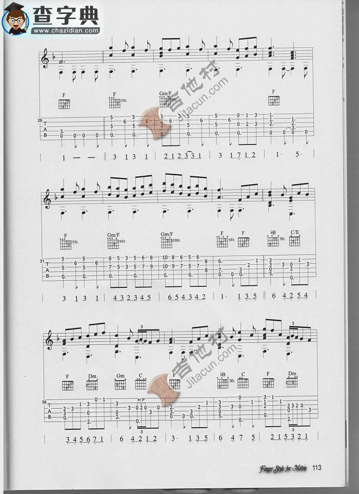 Theme from the Thorn Birds指弹吉他谱