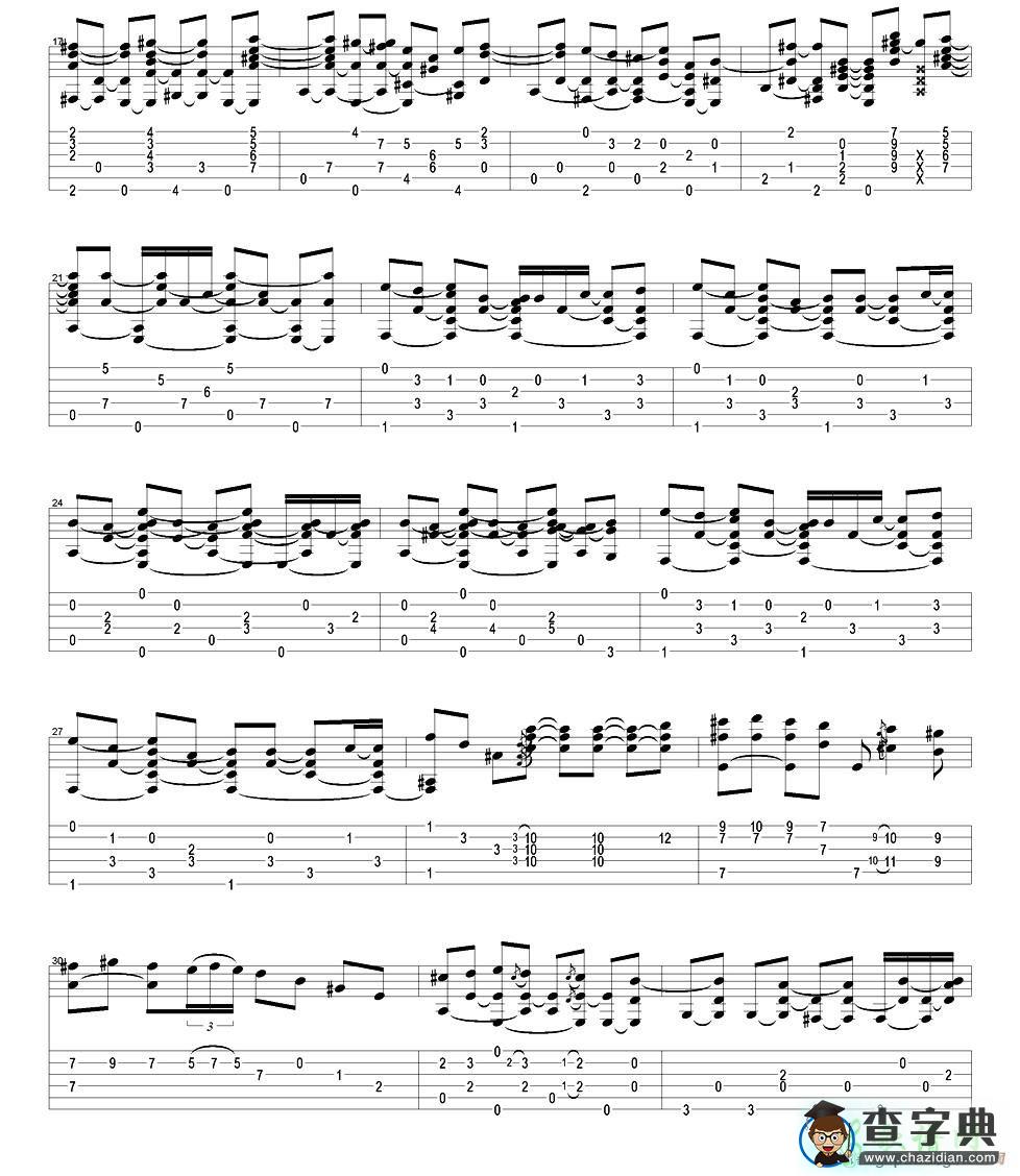 mr guitar（指弹吉他谱）