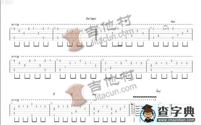盛夏的果实指弹吉他谱_莫文蔚盛夏的果实指弹吉他谱