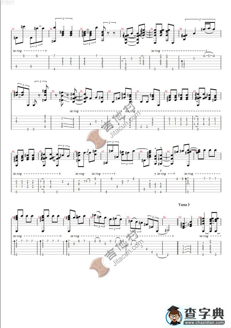 Close to You 指弹吉他谱