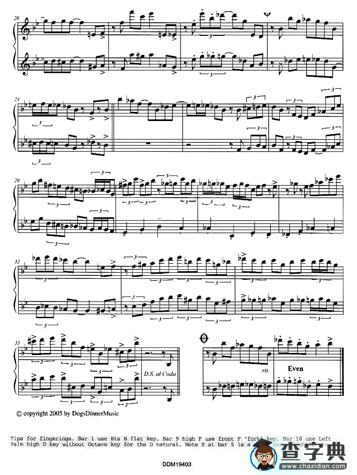 Phlegmatic（二重奏）萨克斯谱