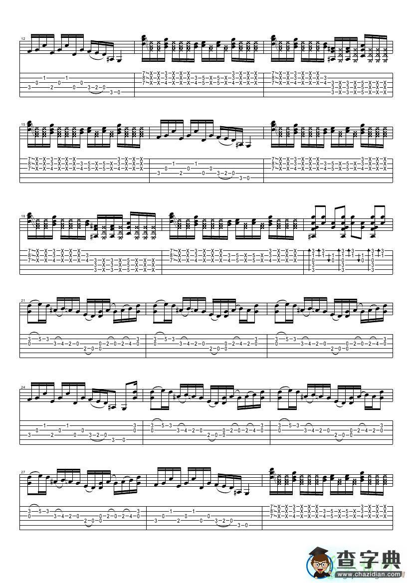 tall fiddler（指弹吉他谱）
