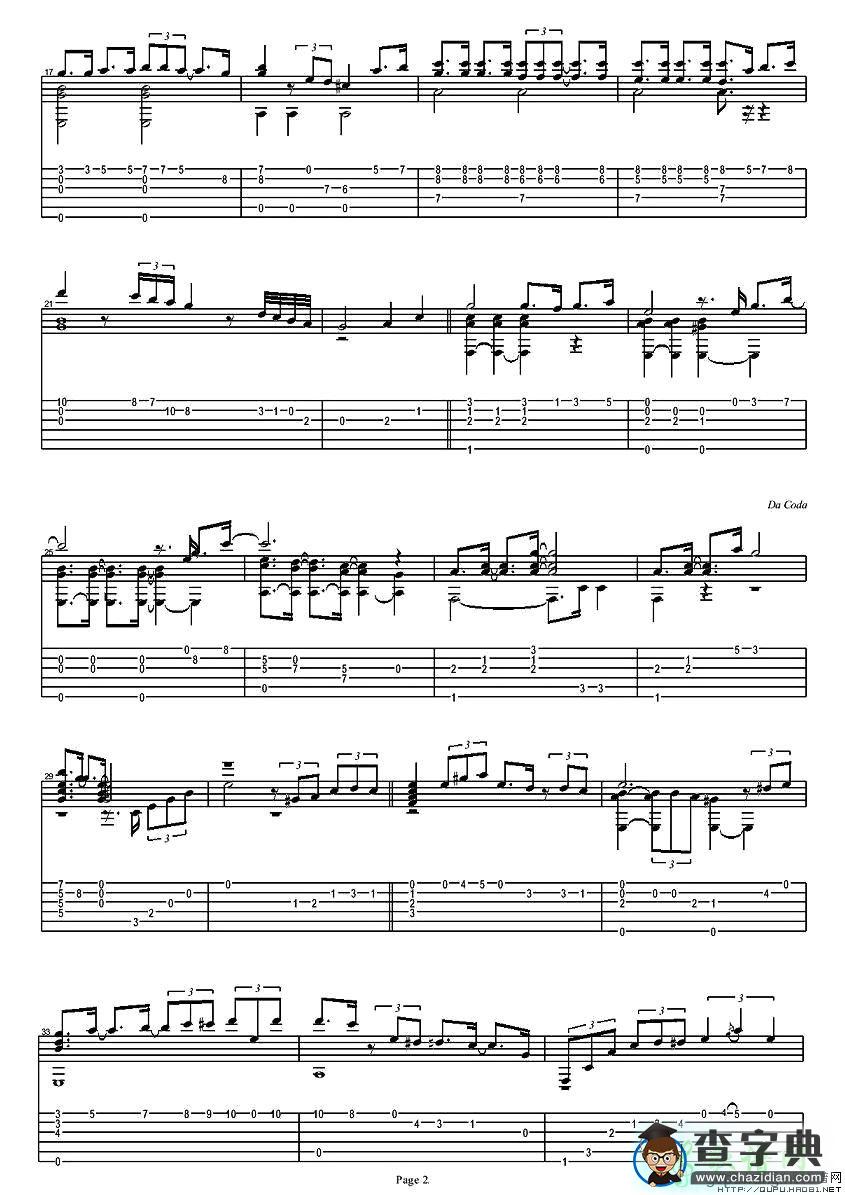 Close to You 指弹吉他谱