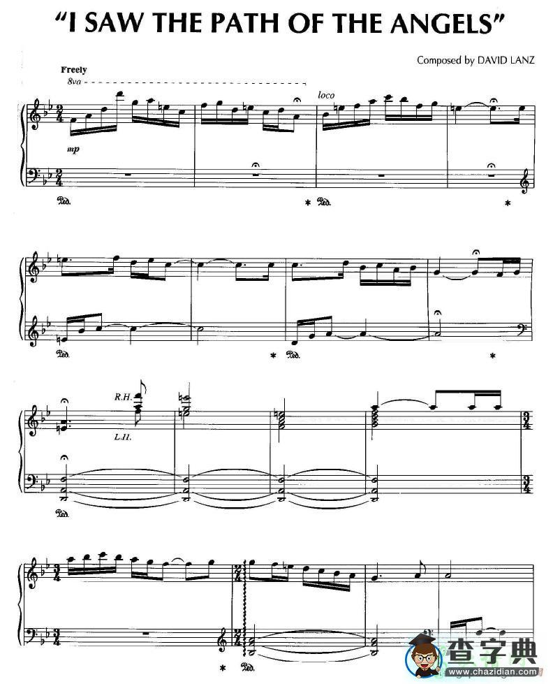 英文歌曲I Saw The Path Of The Angels(钢琴谱)