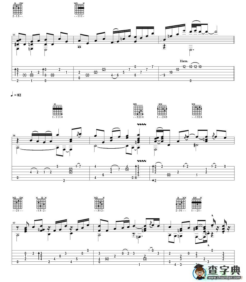 over the rainbow(1)（指弹吉他谱）
