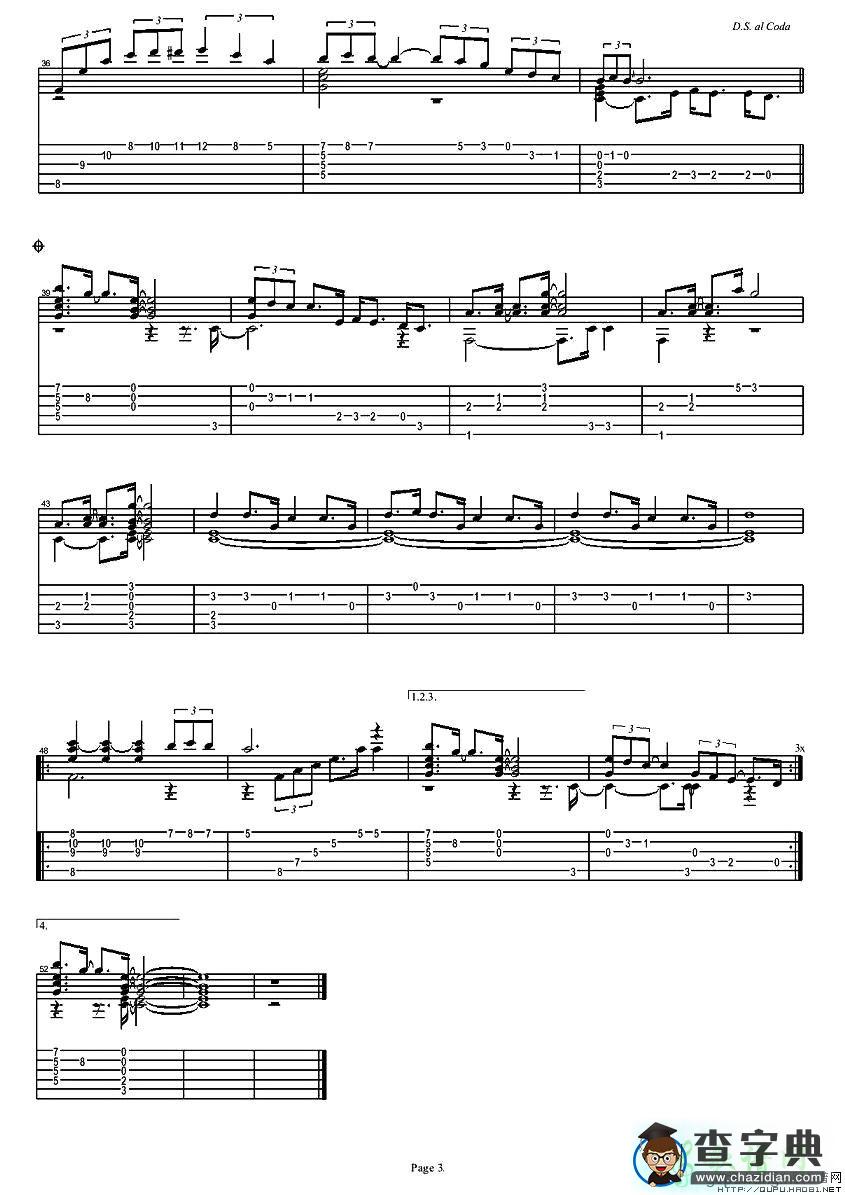 Close to You 指弹吉他谱