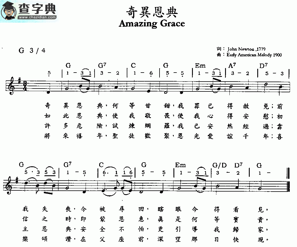 AMAZING GRACE吉他谱Victor、Wooten