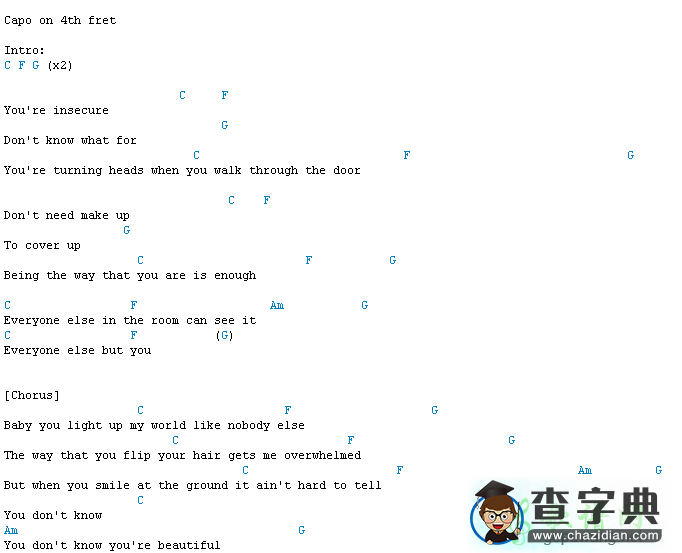what makes you beautiful吉他谱