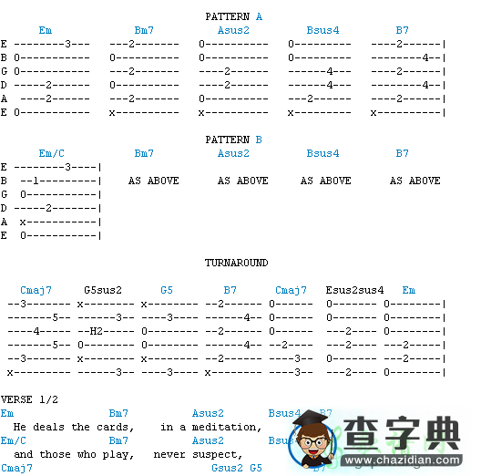 The Shape Of My Heart吉他谱