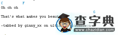 what makes you beautiful吉他谱