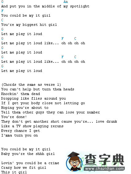 it girl吉他谱