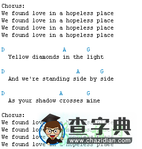 we found love吉他谱