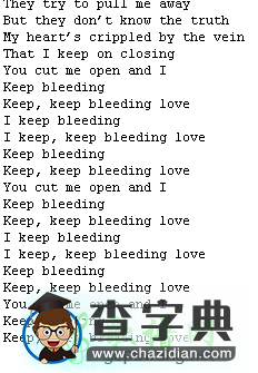 bleeding love吉他谱
