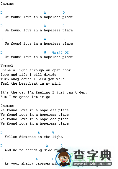 we found love吉他谱
